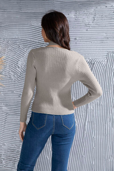 Blue Zone Planet | Halter Neck Long Sleeve Sweater BLUE ZONE PLANET