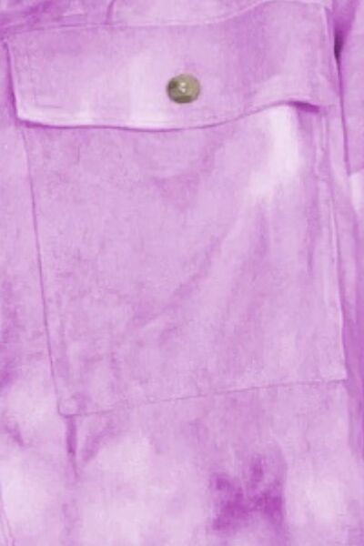 Blue Zone Planet | Tie-Dye Button Up Long Sleeve Shirt BLUE ZONE PLANET