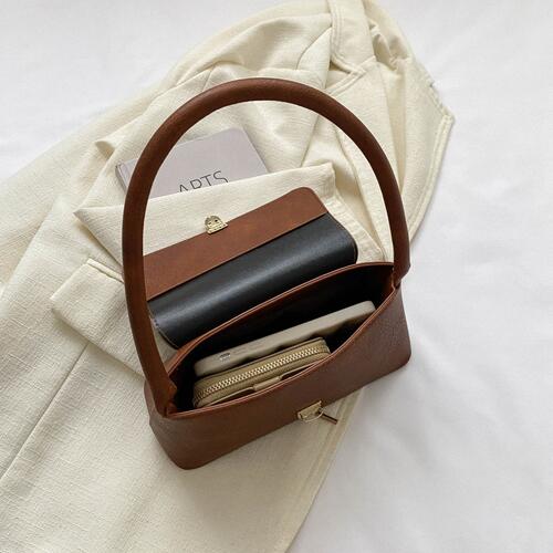 PU Leather Shoulder Bag BLUE ZONE PLANET