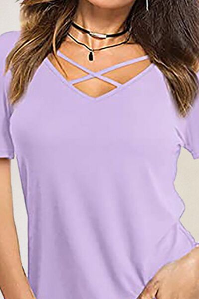 Blue Zone Planet | Crisscross Short Sleeve T-Shirt BLUE ZONE PLANET