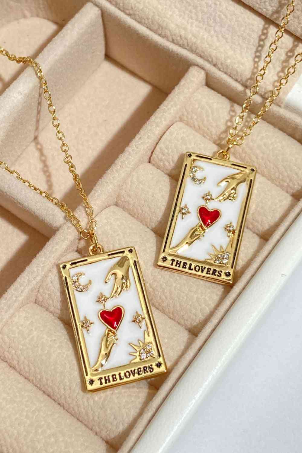 Tarot Card Pendant Stainless Steel Necklace BLUE ZONE PLANET
