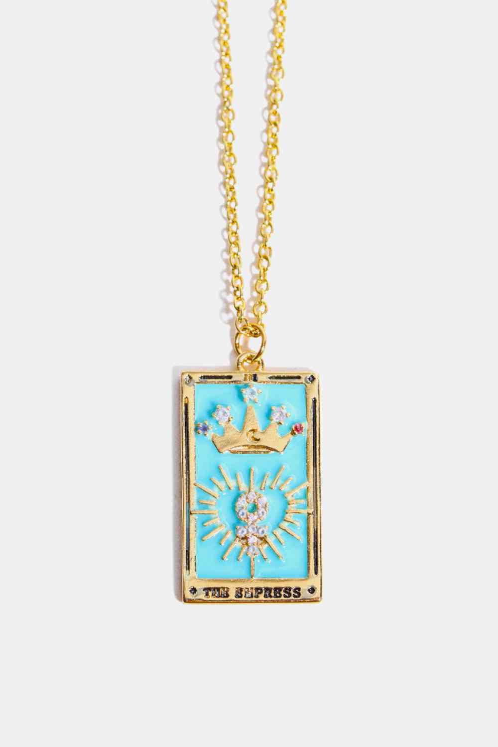 Tarot Card Pendant Stainless Steel Necklace BLUE ZONE PLANET