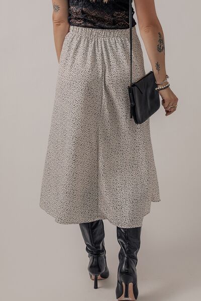 Blue Zone Planet | Speckle High Waist Midi Skirt BLUE ZONE PLANET