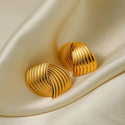 Blue Zone Planet | Texture Stainless Steel Stud Earrings BLUE ZONE PLANET