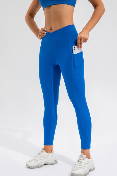 Blue Zone Planet |  High Waist Active Leggings with Pockets BLUE ZONE PLANET