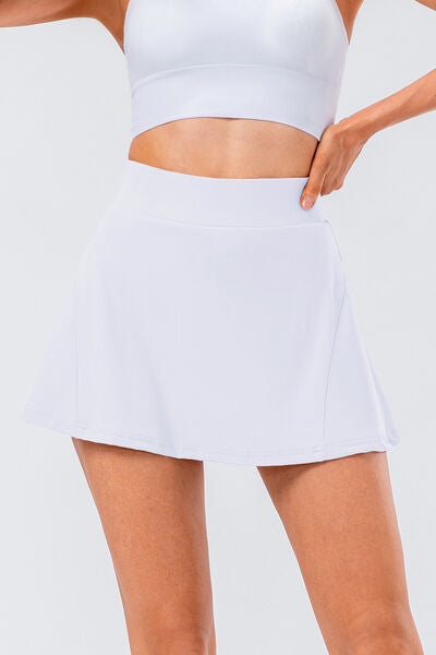 High Waist Pleated Active Skirt BLUE ZONE PLANET