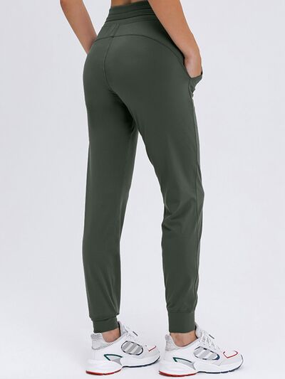 Double Take Tied Joggers with Pockets BLUE ZONE PLANET