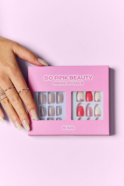 SO PINK BEAUTY Press On Nails 2 Packs Trendsi