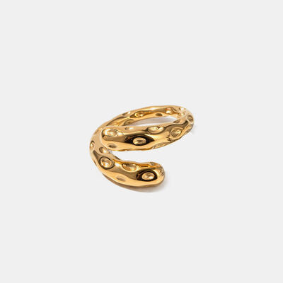 Titanium Steel Gold-Plated Bypass Ring-EARRINGS-[Adult]-[Female]-Gold-One Size-2022 Online Blue Zone Planet