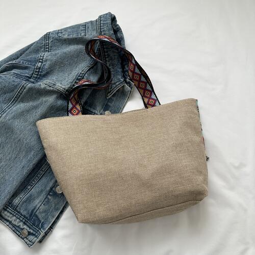 Printed Tassel Detail Tote Bag BLUE ZONE PLANET