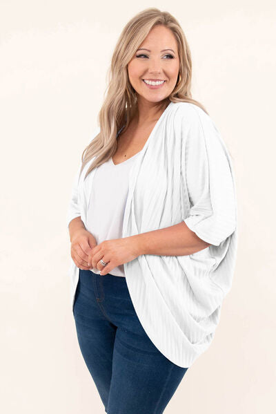 Blue Zone Planet | Plus Size Ribbed Cocoon Cover Up BLUE ZONE PLANET