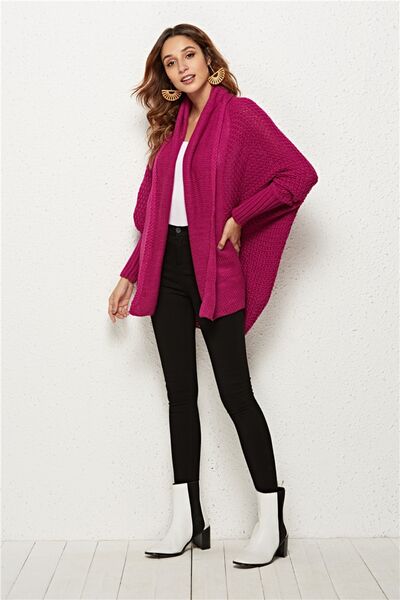 Open Front Batwing Sleeve Cardigan BLUE ZONE PLANET