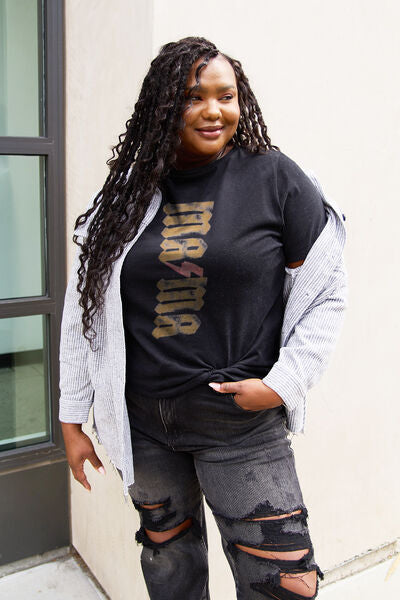 Blue Zone Planet | Simply Love Full Size MAMA Short Sleeve T-Shirt BLUE ZONE PLANET