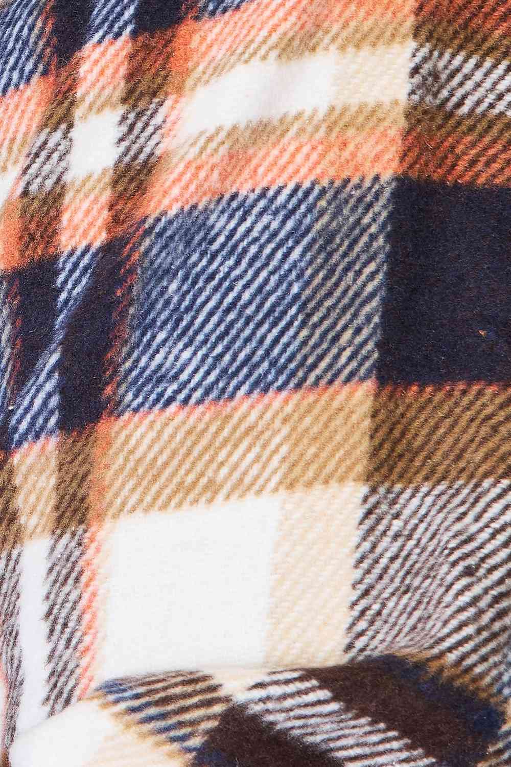 Blue Zone Planet | Double Take Plaid Button Front Shirt Jacket with Breast Pockets BLUE ZONE PLANET