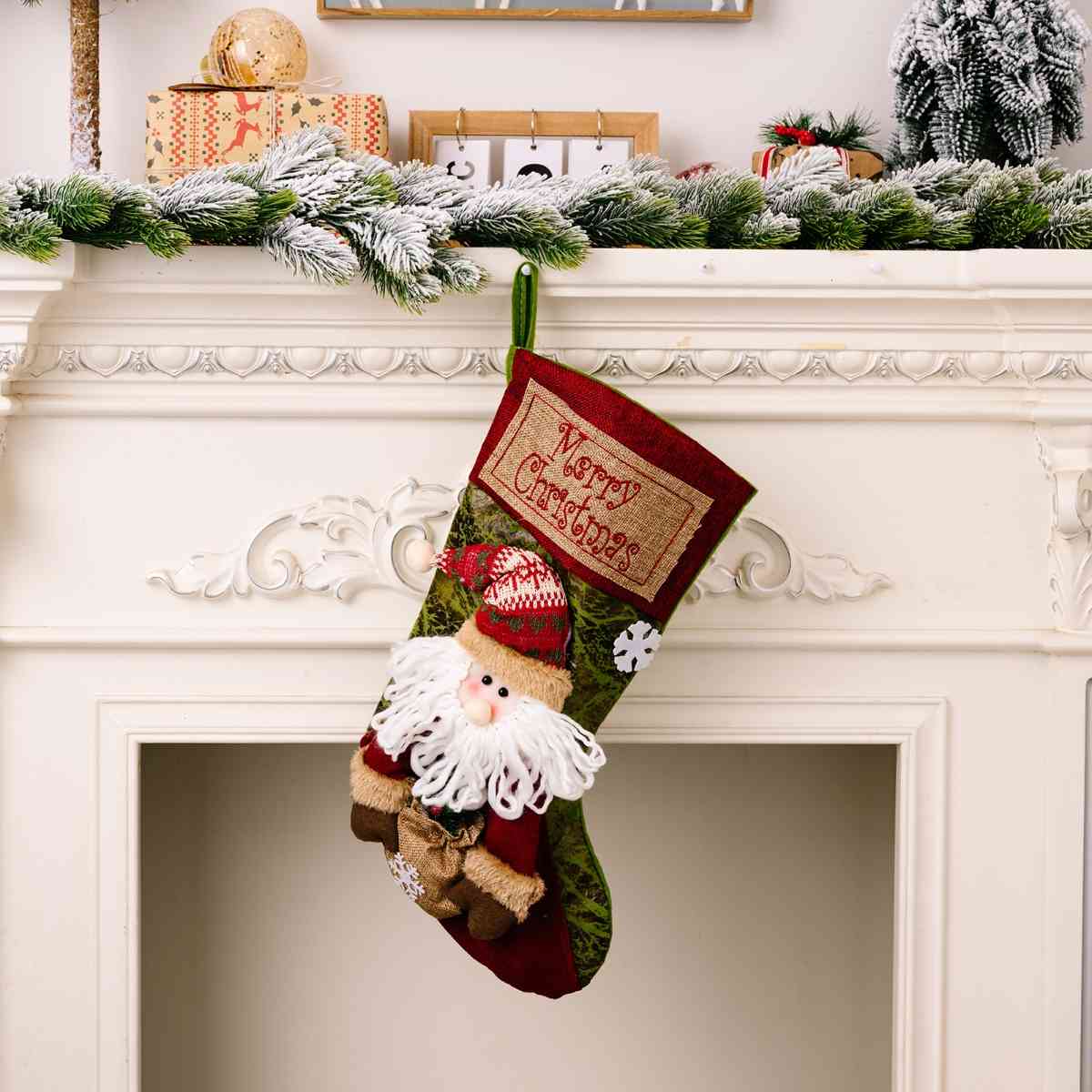MERRY CHRISTMAS Stocking Hanging Widget BLUE ZONE PLANET