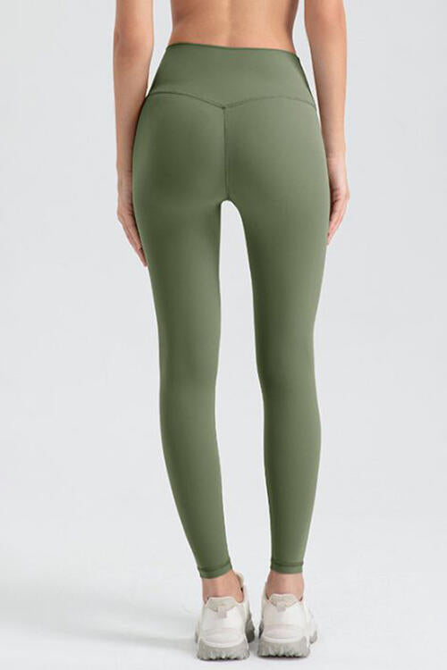 Wide Waistband Sport Leggings BLUE ZONE PLANET