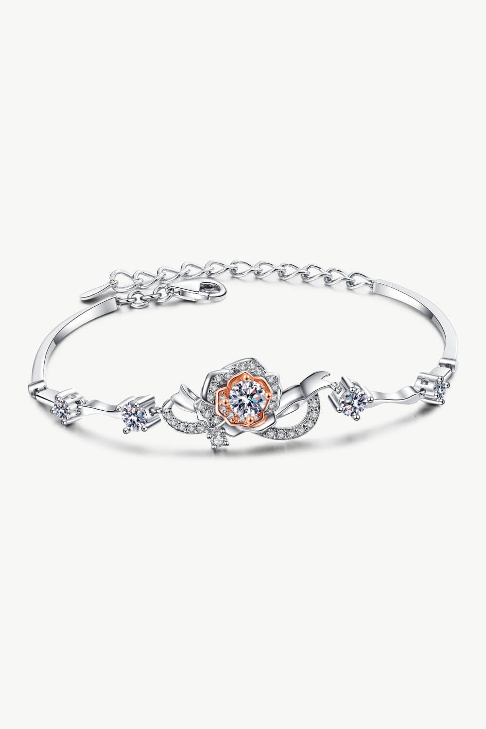 925 Sterling Silver Moissanite Bracelet BLUE ZONE PLANET