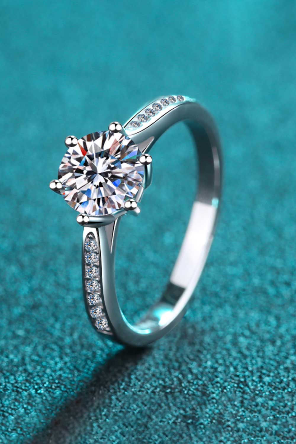 925 Sterling Silver Moissanite Ring BLUE ZONE PLANET