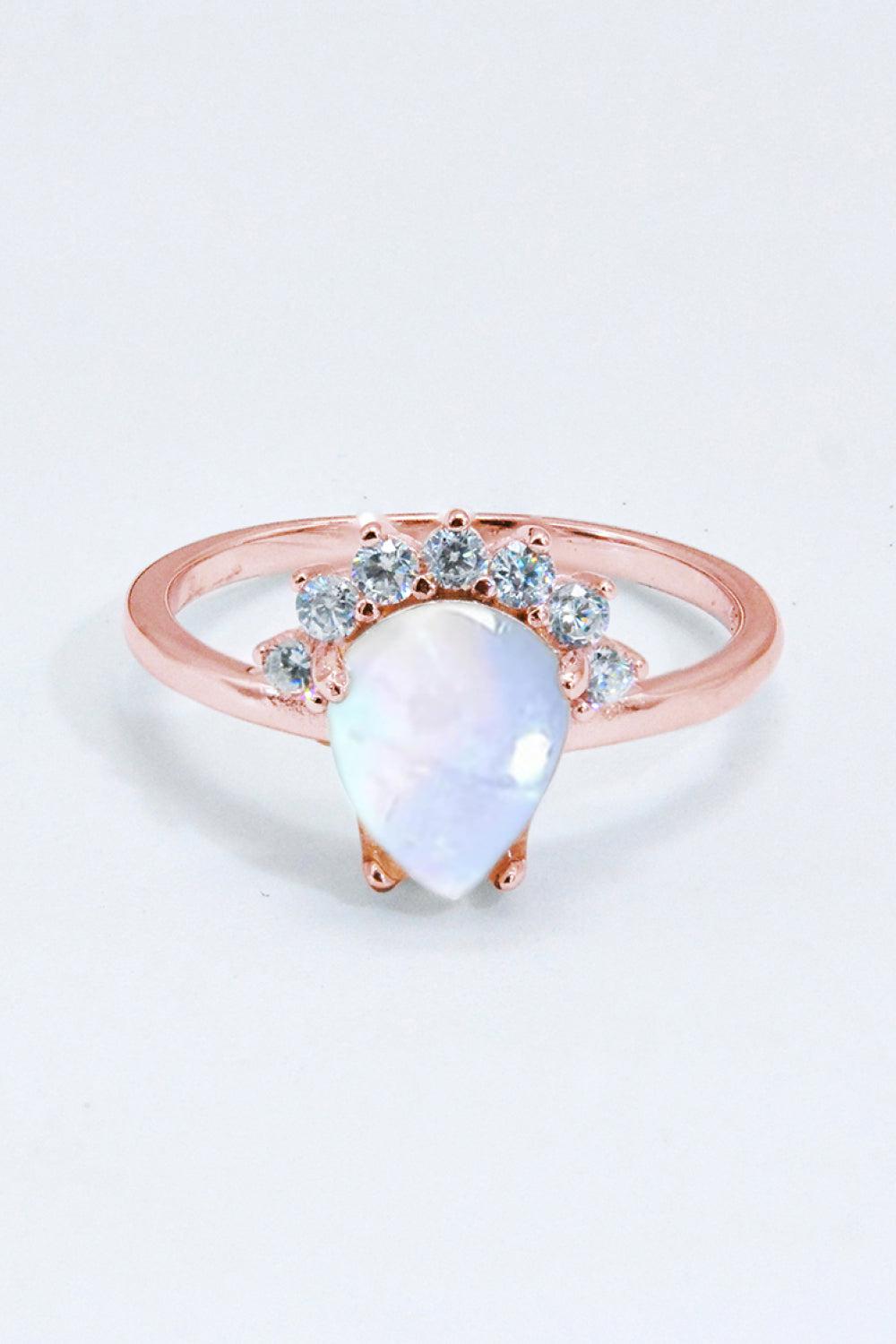 925 Sterling Silver Moonstone Ring BLUE ZONE PLANET
