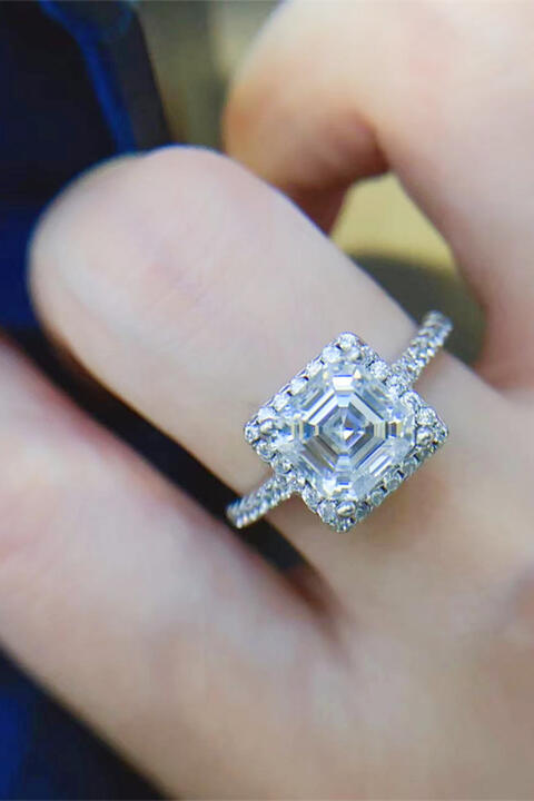 2 Carat Moissanite 925 Sterling Silver Ring BLUE ZONE PLANET