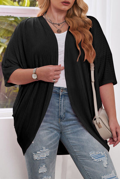 Blue Zone Planet | Plus Size Ribbed Cocoon Cover Up BLUE ZONE PLANET