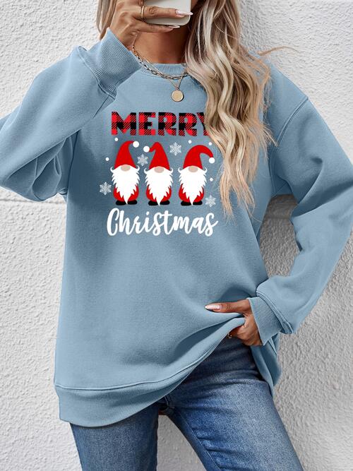 MERRY CHRISTMAS Long Sleeve Sweatshirt BLUE ZONE PLANET