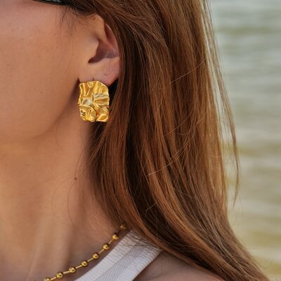 Blue Zone Planet | Geometric Stainless Steel Gold-Plated Earrings BLUE ZONE PLANET