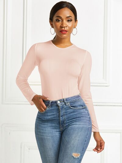Blue Zone Planet | Round Neck Long Sleeve Bodysuit BLUE ZONE PLANET