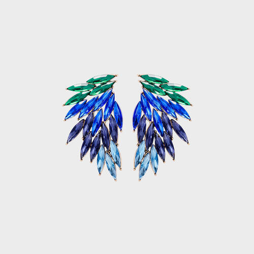 Alloy Acrylic Wing Earrings BLUE ZONE PLANET