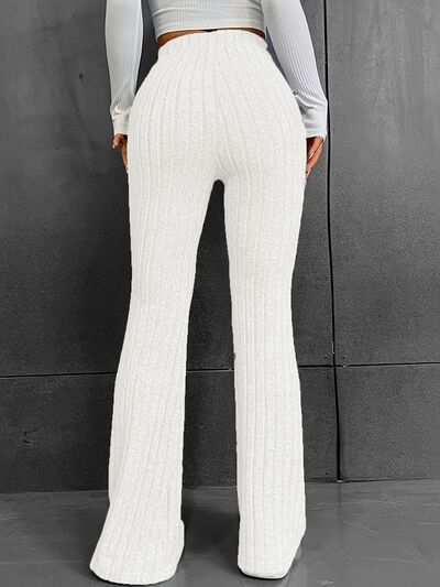 Blue Zone Planet | Ribbed High Waist Bootcut Pants BLUE ZONE PLANET