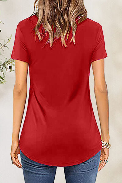 Blue Zone Planet | Crisscross Short Sleeve T-Shirt BLUE ZONE PLANET