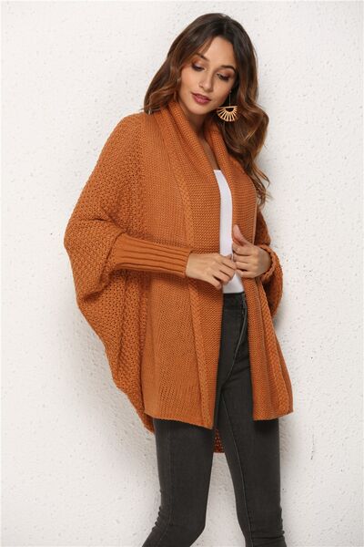 Open Front Batwing Sleeve Cardigan BLUE ZONE PLANET