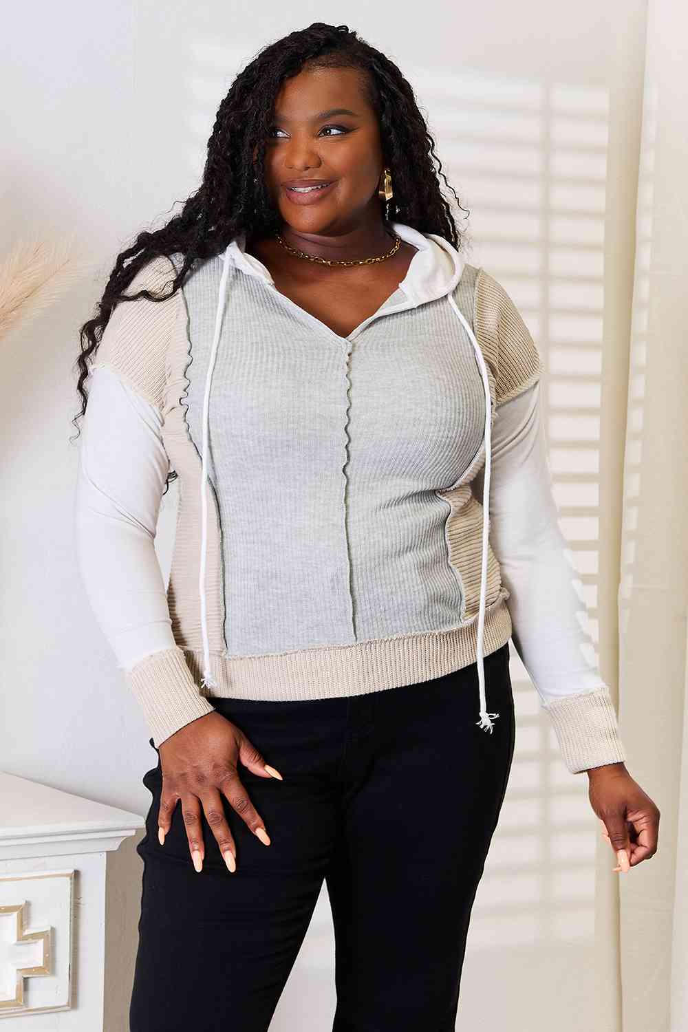 Plus Size Lilac Purple Basic Zip Through Hoodie