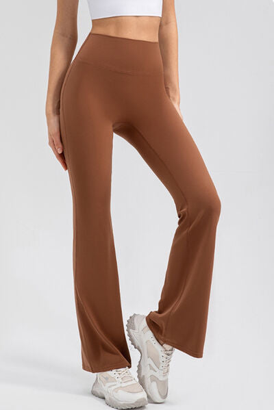 High Waist Straight Active Pants BLUE ZONE PLANET