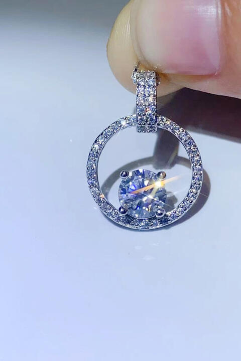 1 Carat Moissanite 925 Sterling Silver Necklace BLUE ZONE PLANET