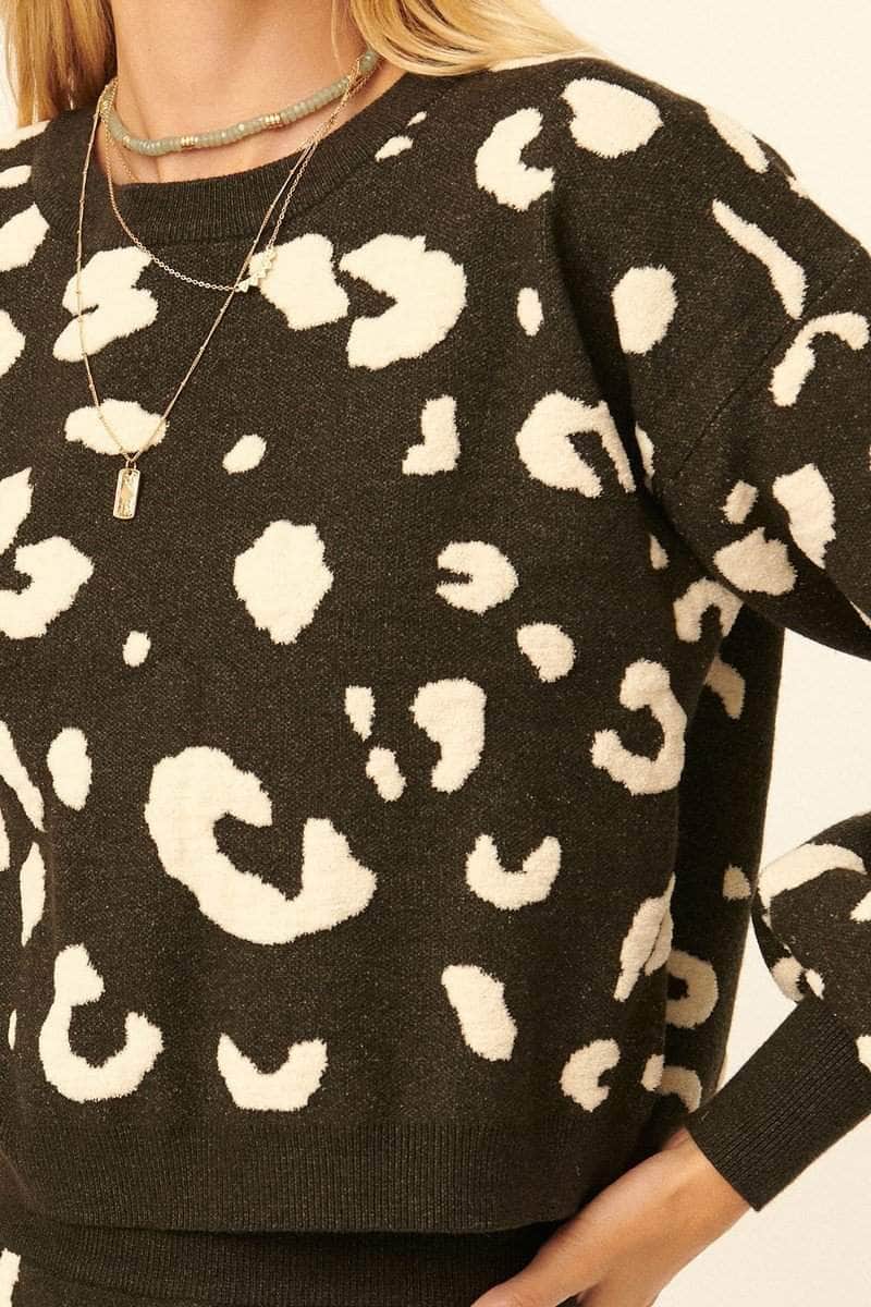 A Wild Nature Print Pullover Sweater Blue Zone Planet