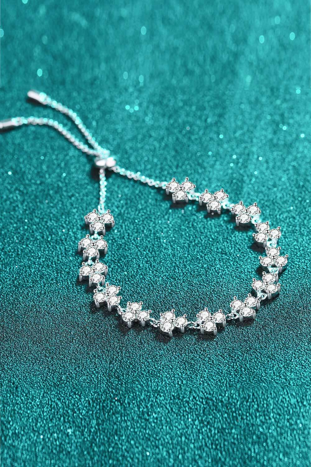 Adjustable Moissanite Bracelet BLUE ZONE PLANET
