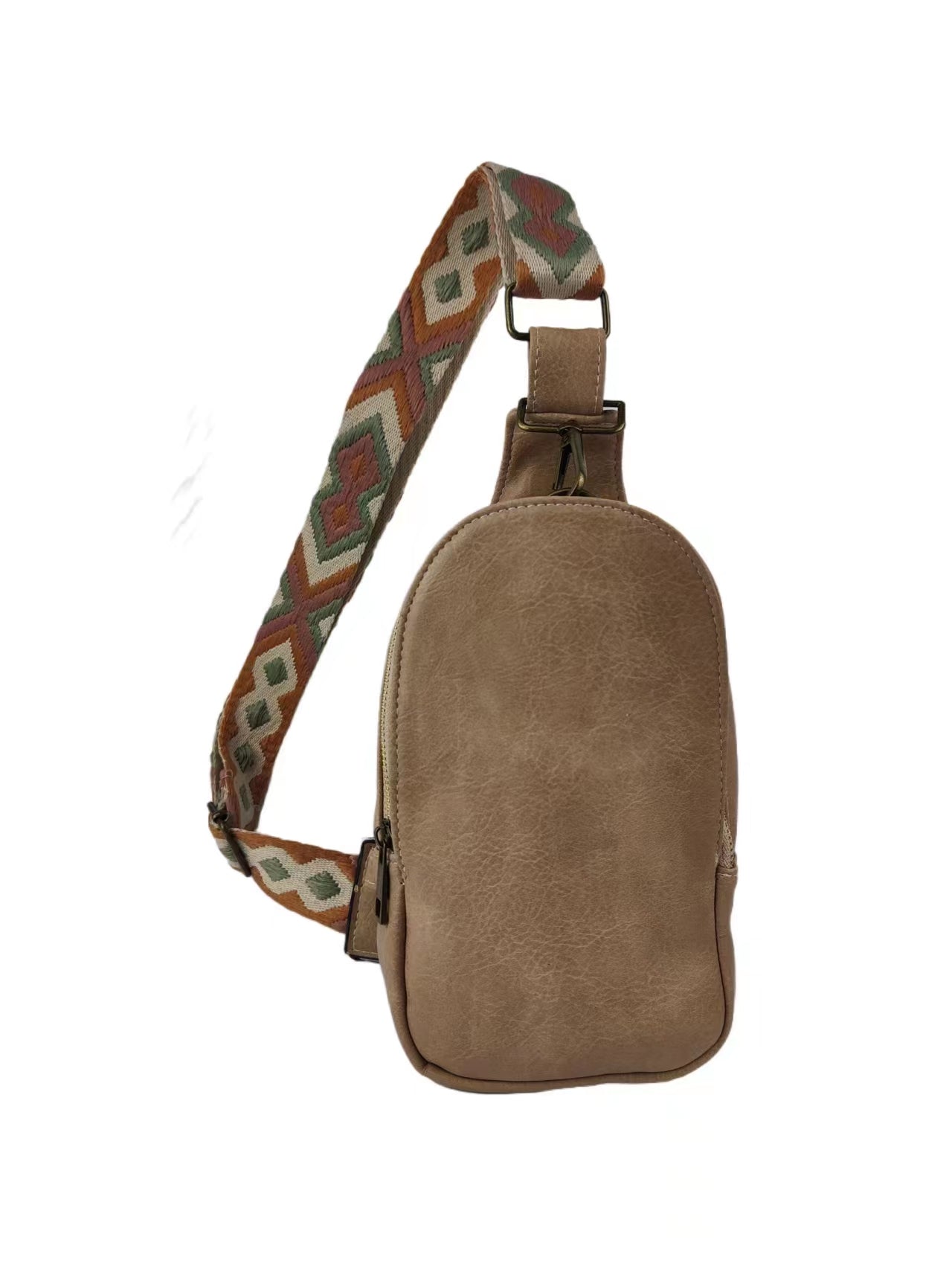 Adjustable Strap PU Leather Sling Bag BLUE ZONE PLANET