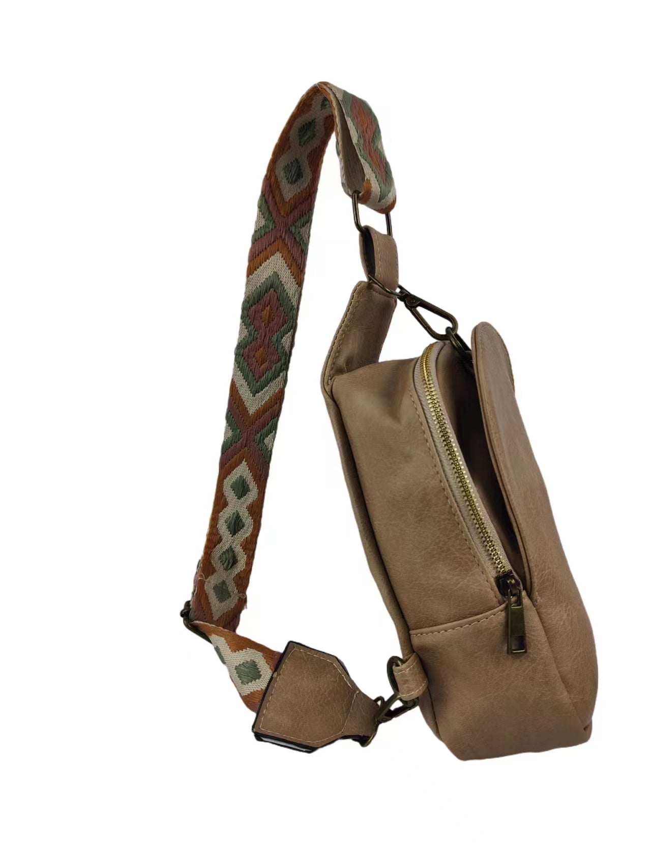 Adjustable Strap PU Leather Sling Bag BLUE ZONE PLANET