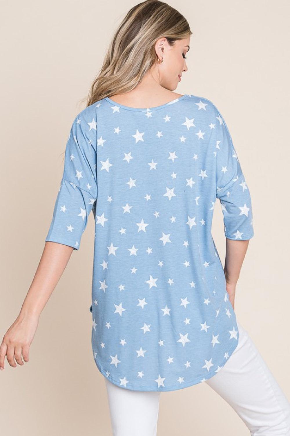 BOMBOM Starlight Printed Tunic BLUE ZONE PLANET