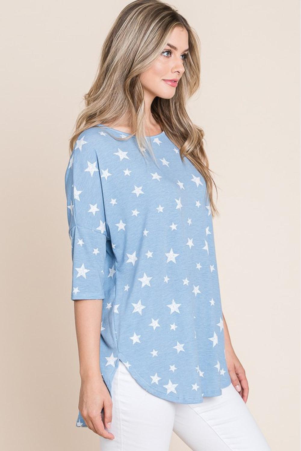 BOMBOM Starlight Printed Tunic BLUE ZONE PLANET