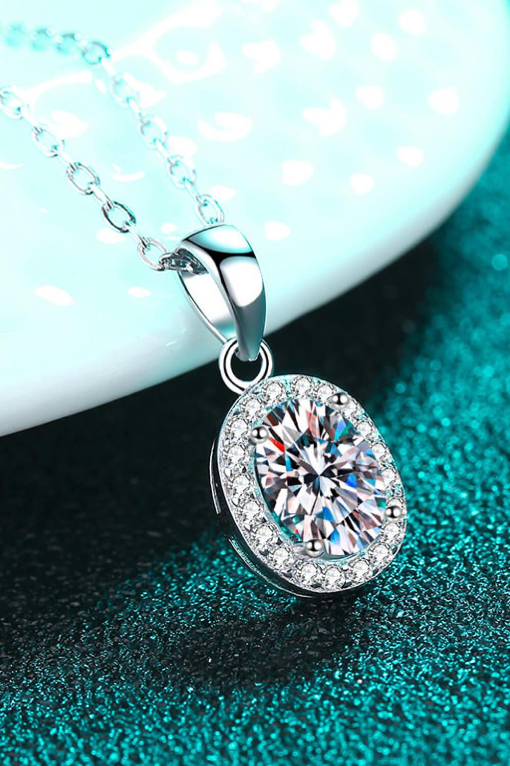 Be The One 1 Carat Moissanite Pendant Necklace BLUE ZONE PLANET