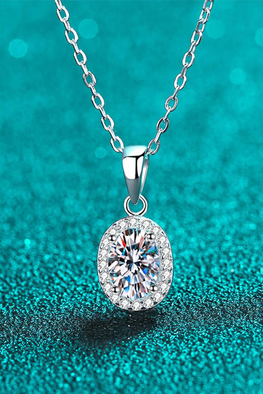 Be The One 1 Carat Moissanite Pendant Necklace BLUE ZONE PLANET