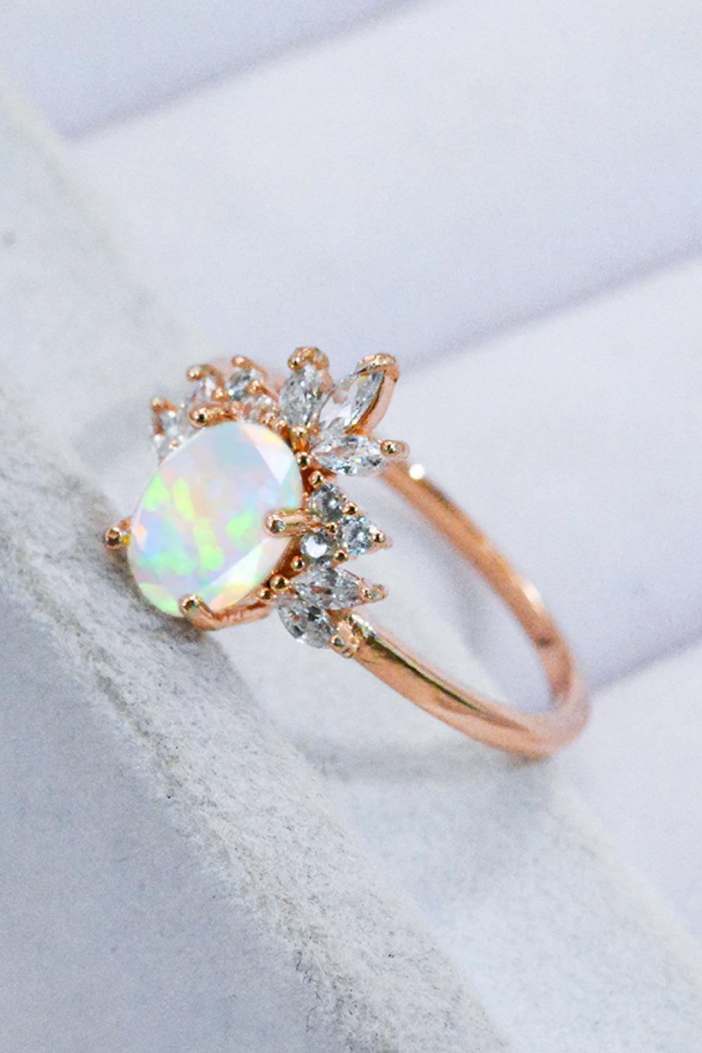 Best Of Me 925 Sterling Silver Opal Ring BLUE ZONE PLANET