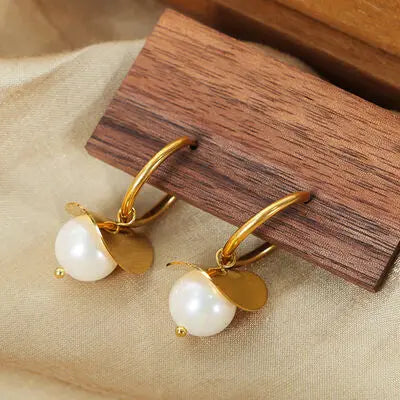 Blue Zone Planet | 18K Gold-Plated Bead Dangle Earrings BLUE ZONE PLANET