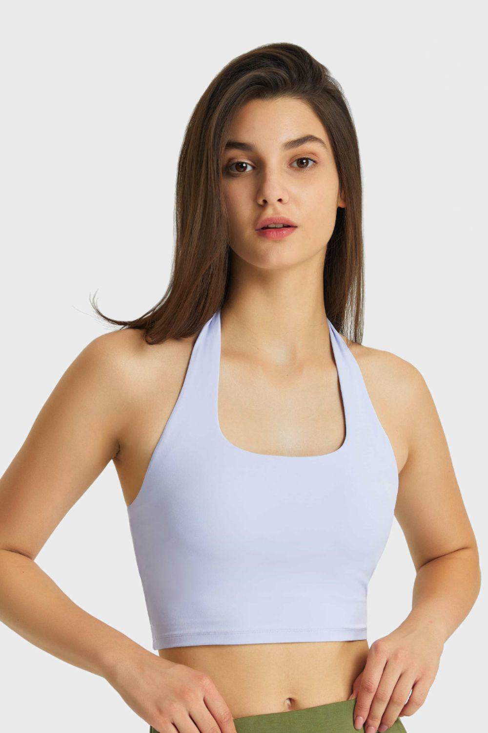 Breathable Halter Neck Sports Bra BLUE ZONE PLANET