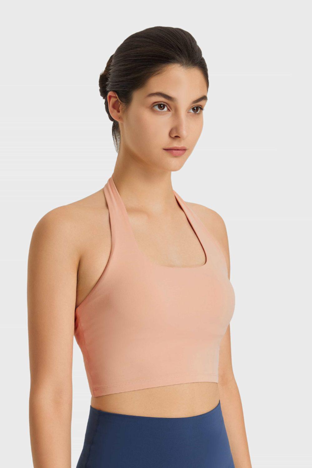 Breathable Halter Neck Sports Bra BLUE ZONE PLANET