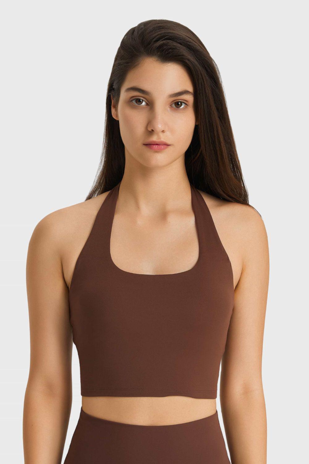 Breathable Halter Neck Sports Bra BLUE ZONE PLANET