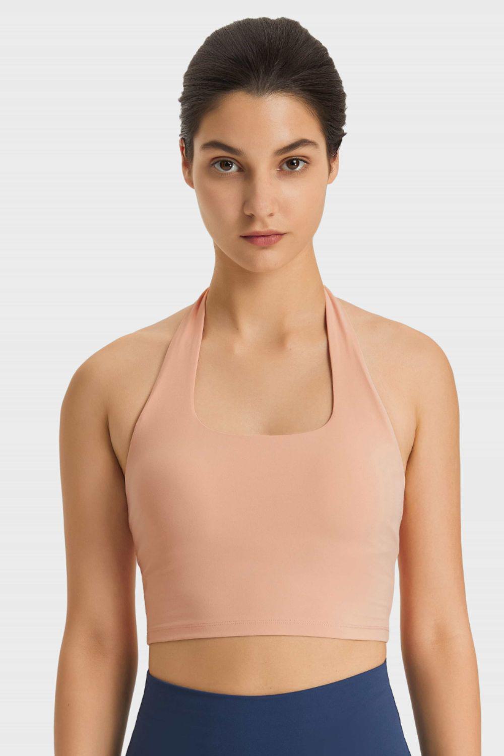 Breathable Halter Neck Sports Bra BLUE ZONE PLANET
