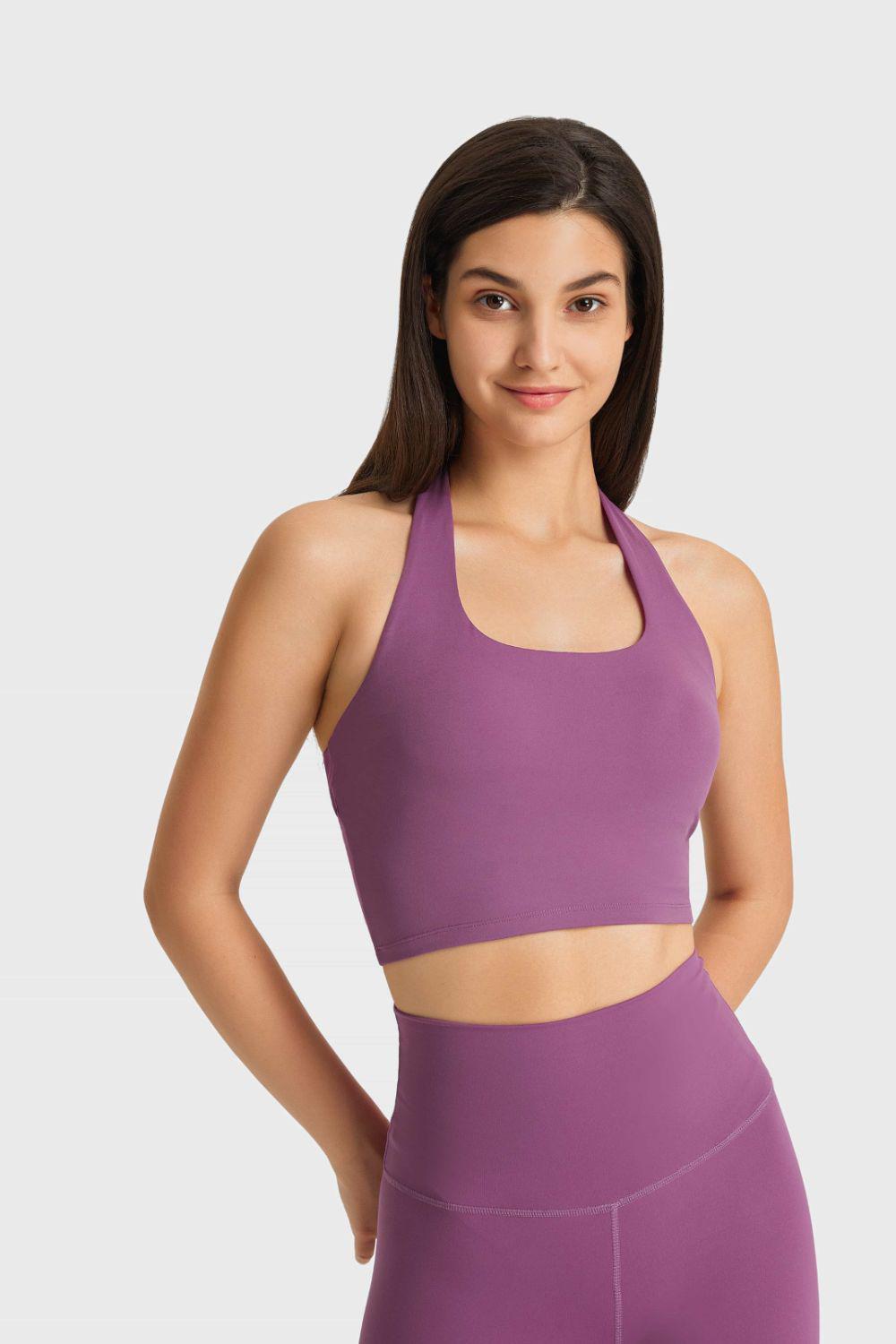 Breathable Halter Neck Sports Bra BLUE ZONE PLANET
